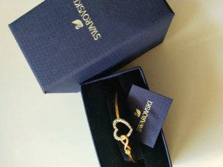 Pulsera Swarovski Corazón Infinito Oro/Plata