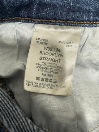 Pantalones Vaqueros Lee Brooklyn Rectos 32x34 Jean