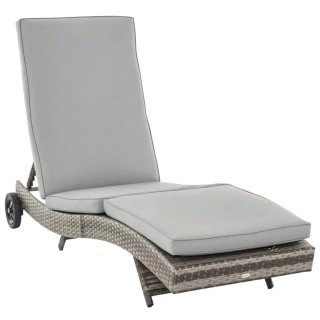 2 Tumbonas Rattan Gris con Cojín