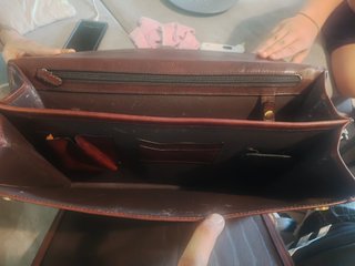 Borsa 24 ore Gianni Conti pelle marrone
