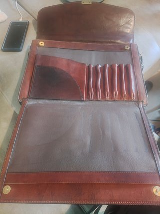 Borsa 24 ore Gianni Conti pelle marrone