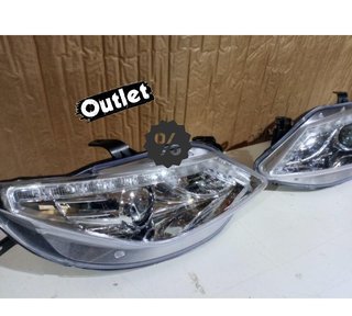BY FAROS PARA SEAT IBIZA 6J 08-12 LUZ DIURNA FONDO CROMO R14