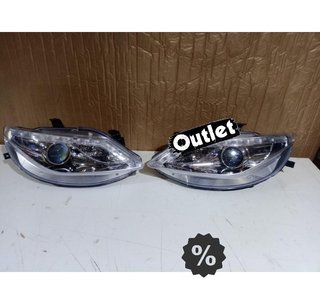 BY FAROS PARA SEAT IBIZA 6J 08-12 LUZ DIURNA FONDO CROMO R14