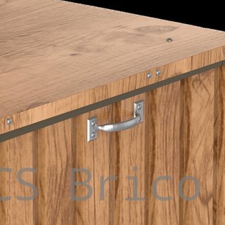 Baúl Arcón Metálico 770 L Imitación Madera - 73x173x72 cm - Duramax