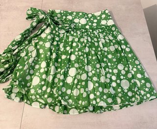 Falda Zara Verde Lunares Talla L