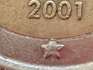Moneda 2€ Finlandia 2001 Error Acuñación
