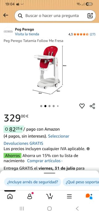 Trona Tatamia bebé