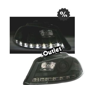 BY FAROS PARA SEAT IBIZA CORDOBA 6L 02-08 DRL NEGROS H1 H1 R