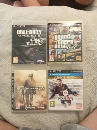 Lote 4 Juegos PS3: Call of Duty, GTA V, FIFA 14