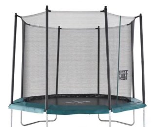 Cama elástica con red de seguridad