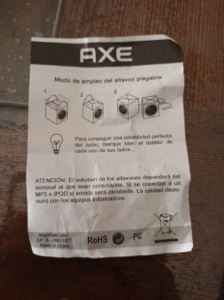 Altavoces Axe Plegables