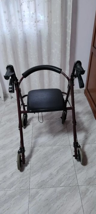 Andador con asiento y ruedas