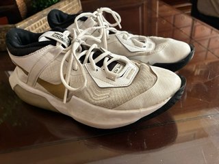 Zapatillas Nike Baloncesto Blancas y Doradas
