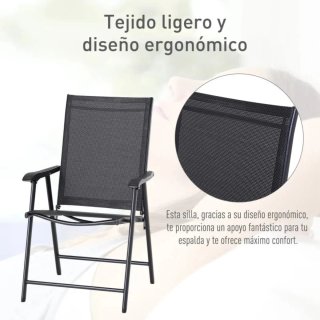 Set 2 Sillas Plegables Exterior
