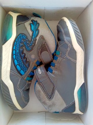 Scarpe Geox Bambino Blu/Grigie Tg 37