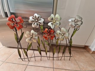 Decoración Flores Metal Forja