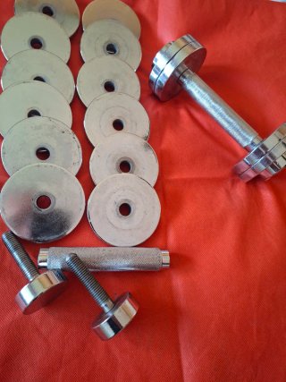 Par Mancuernas Ajustables Acero Inoxidable