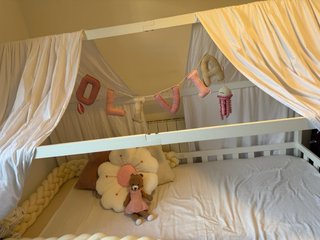 Cama Montessori Blanca para Niños