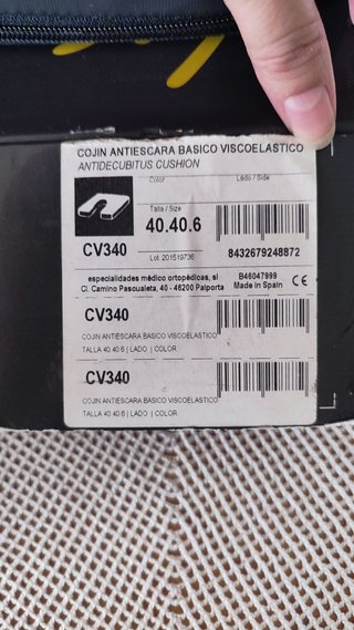 Cojín Antiescaras Viscoelástico Negro