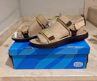Sandali HEY DUDE Uomo Beige/Marrone Nuovo