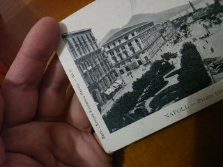 Cartolina Napoli 1900 - Piazza del Municipio