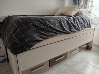 Cama nido doble de madera  Colchones como nuevos