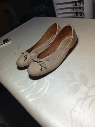 Manoletinas beige Formula Joven talla 37