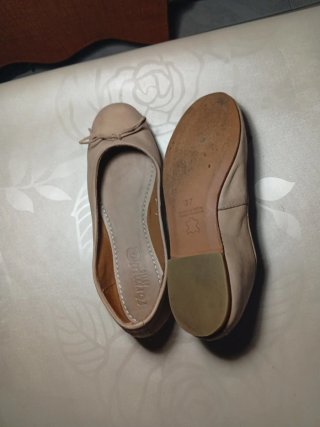 Manoletinas beige Formula Joven talla 37