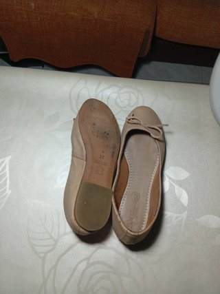 Manoletinas beige Formula Joven talla 37