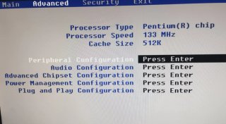 Placa Base Toshiba Infinia Pentium 133MHz 32mb Ram