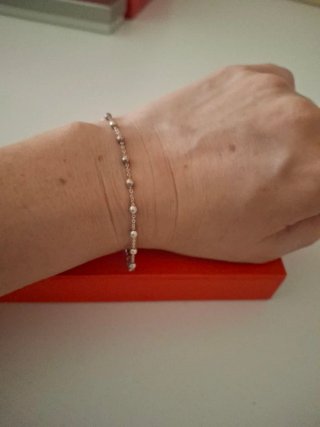 Pulsera Plata de bolitas. Elegante y fina.