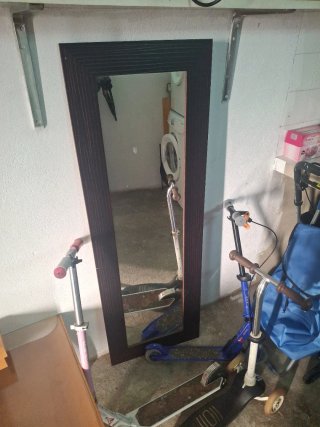 Espejo de madera y cristal