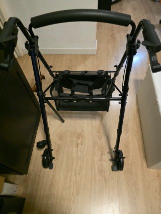 Andador Plegable Adulto con Asiento y Bastón