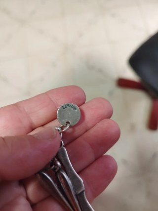Pendientes largos cubiertos plata