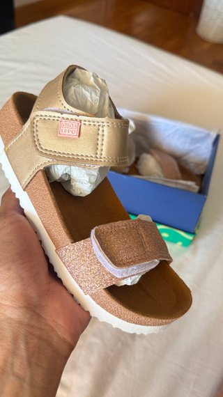 Sandalias Gioseppo Niña Oro Rosa T.31
