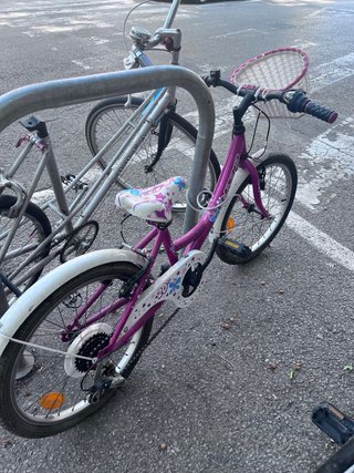 Bicicleta Niña B-PRO Rosa Cesta Blanca
