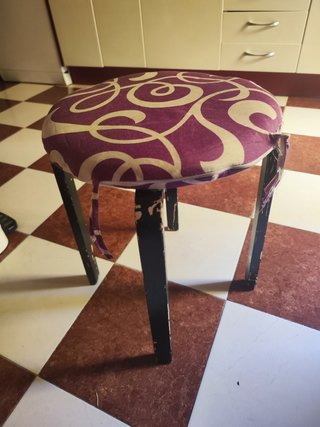 Banquetas Ikea Tela y Madera