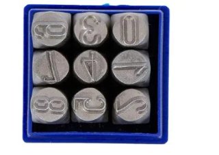 Conjunto 9 Punções Aço 10mm