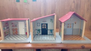 Pack 3 casitas de madera para jugar