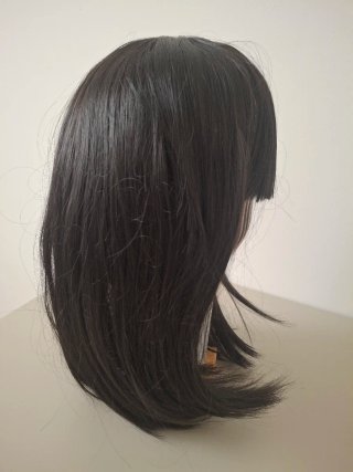 Peluca negra mujer disfraz