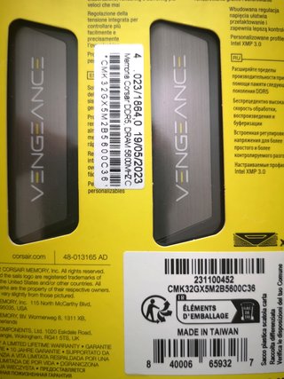 Corsair DDR5 32GB 5600MHz RAM