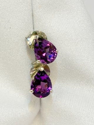 Anillo Plata 925 Amatista Gota