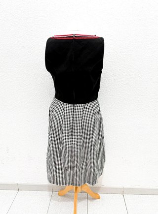 Vestido Dirndl Alemán Vintage Corset Cuadros XXL