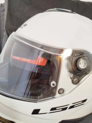 Casco LS2 Vector II blanco S + guantes cuero