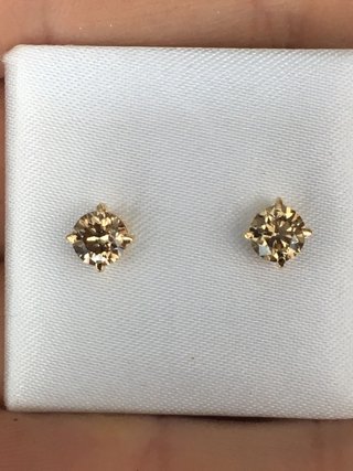 Pendientes Dormilonas Oro 18k Diamantes Naturales