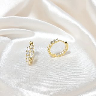 Pendientes Aro Pandora Circonitas Dorados