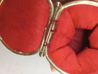 Monedero Retro Piel Serpiente Burdeos
