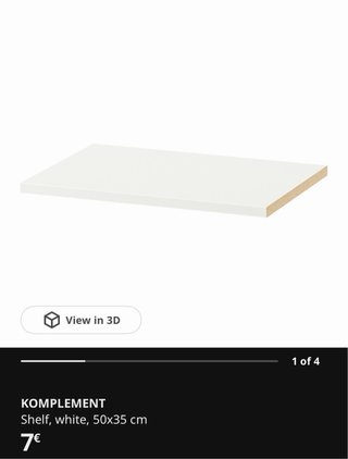 Armario PAX Blanco 50x36x201 cm