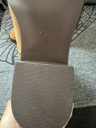 Botas Zara Piel Beige/Marrón Talla 38