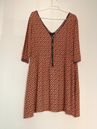 Vestido corto viscosa estampado